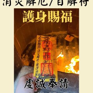 沐禾紫微 代燒符咒 消災解厄符 百解符 轉禍為福 身心安泰 避開車關