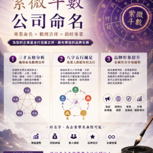沐禾紫微 公司命名 紫微斗數 五行 三才五格 命名